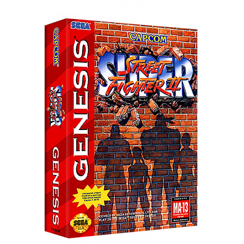 Caixa Box de Cartucho Mega Drive Super Street Fighter II The New